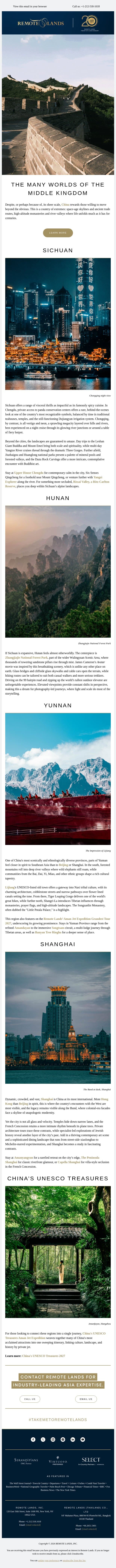 The Many Worlds of the Middle Kingdom email from Remote Lands screenshot