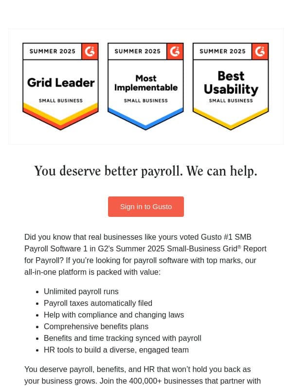 Imagine...100% payroll satisfaction email from Remote Team