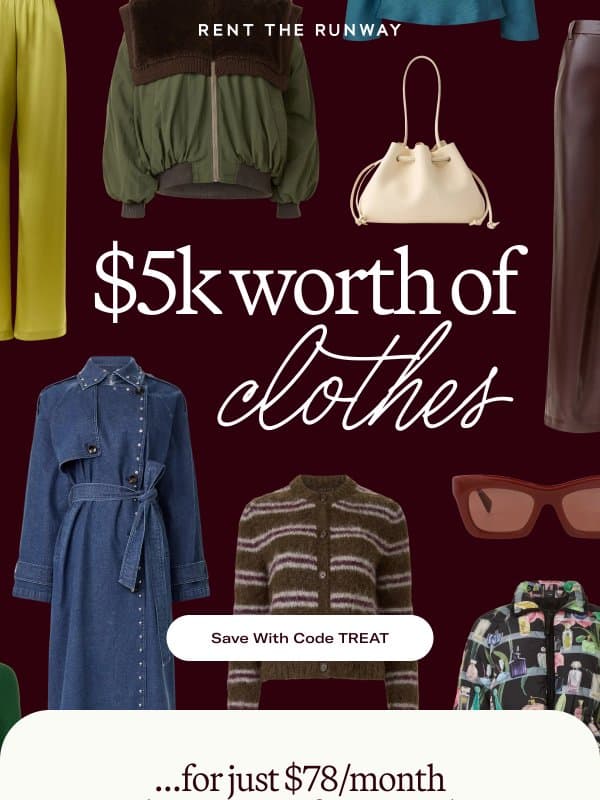 Nothing scarier than full price on designer email from Rent The Runway