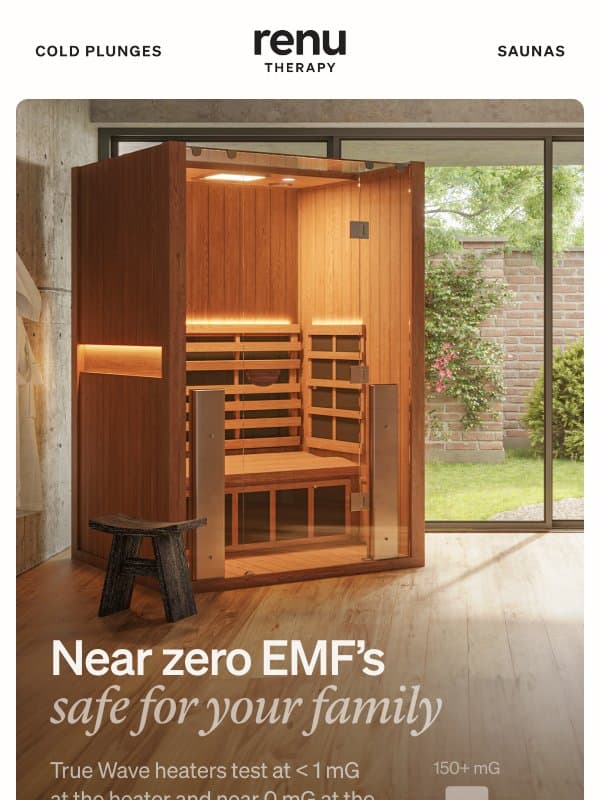 Meet the Sanctuary™ Sauna email from Renu Therapy