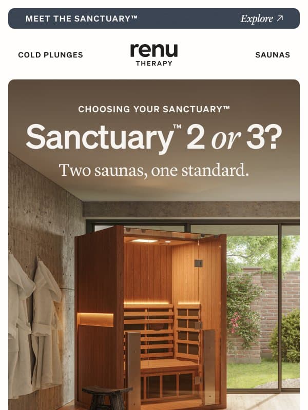 Which Sanctuary™ is yours? email from Renu Therapy