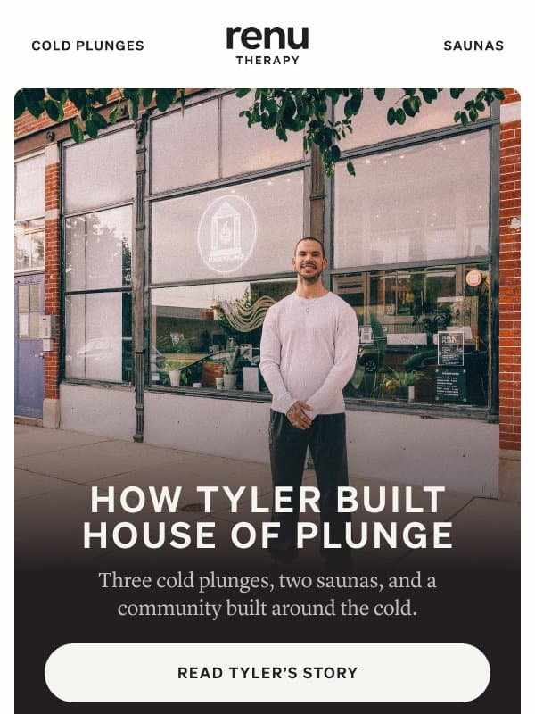 Three cold plunges, two saunas, and a community built around the cold email from Renu Therapy