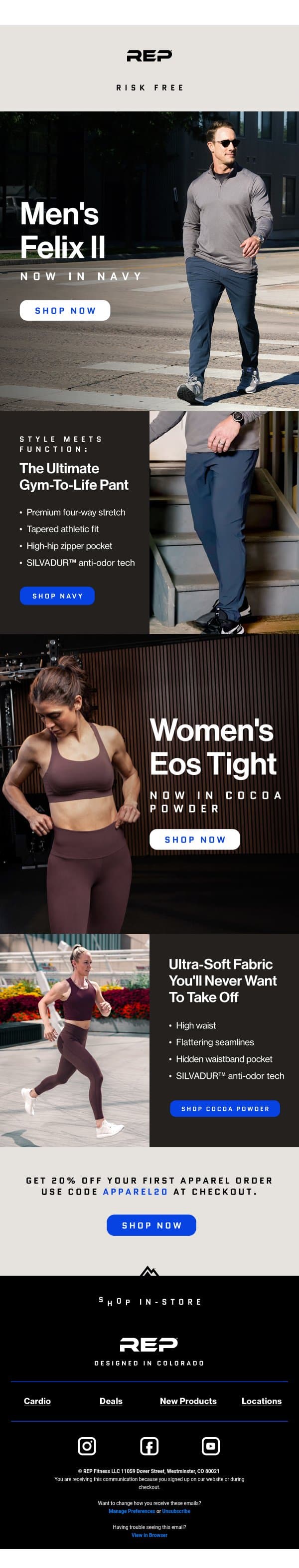 Your New Favorites Await, Friend email from Rep Fitness screenshot