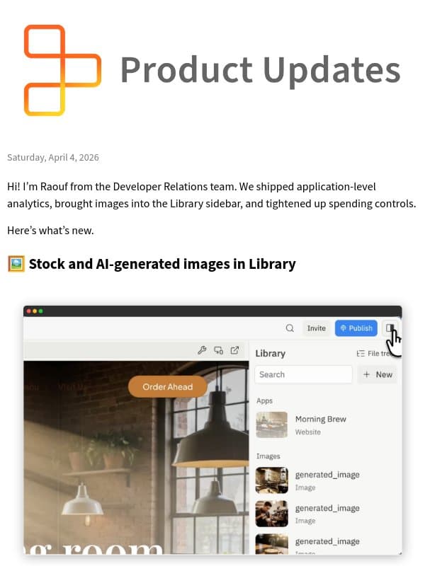 March Replit Product Updates email from Replit Ghostwriter