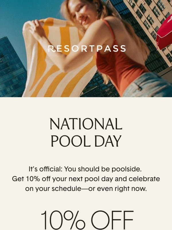 One day only! email from ResortPass
