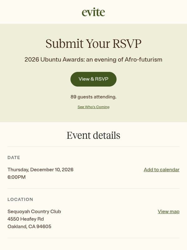 Please RSVP to 2026 Ubuntu Awards: an evening of Afro-futurism email from Restorative Justice for Oakland Youth (RJOY)