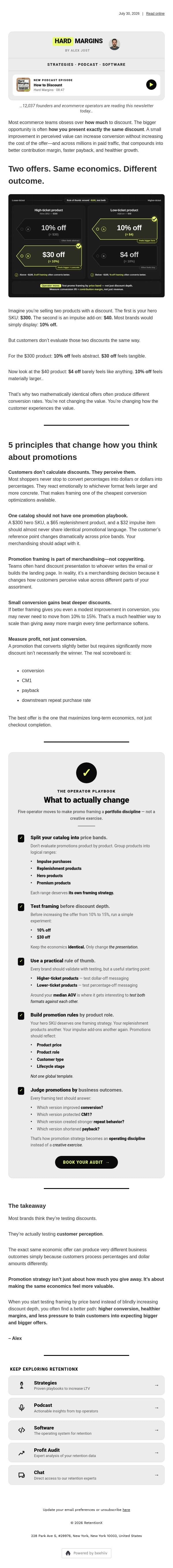 How to Discount email from RetentionX screenshot