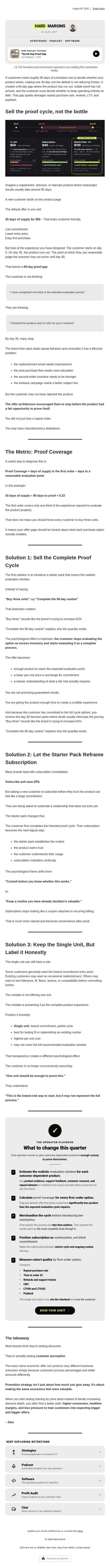 The 60-Day Proof Gap email from RetentionX screenshot