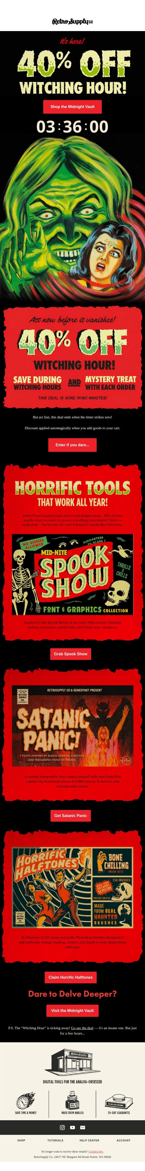 The Witching Hour is Here! ๐ฎ email from RetroSupply Co. screenshot