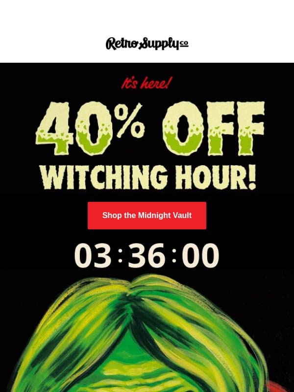 The Witching Hour is Here! 🔮 email from RetroSupply Co.
