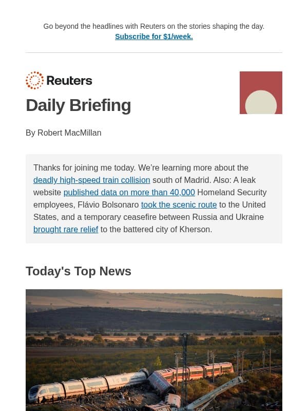 Spain train crash kills at least 68 email from Reuters