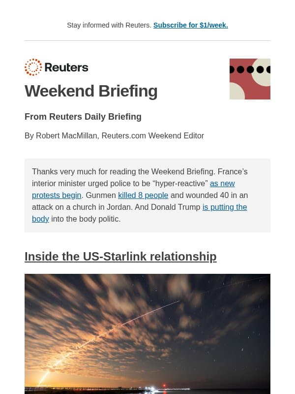 Inside the US-Starlink relationship email from Reuters
