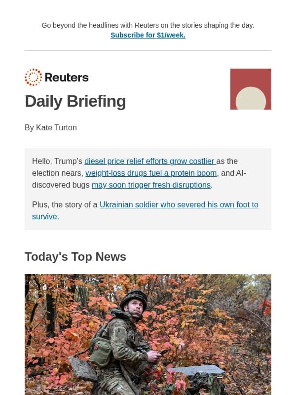 A dramatic Ukrainian survival story email from Reuters