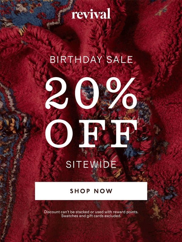 In case you missed the party… email from Revival Rug