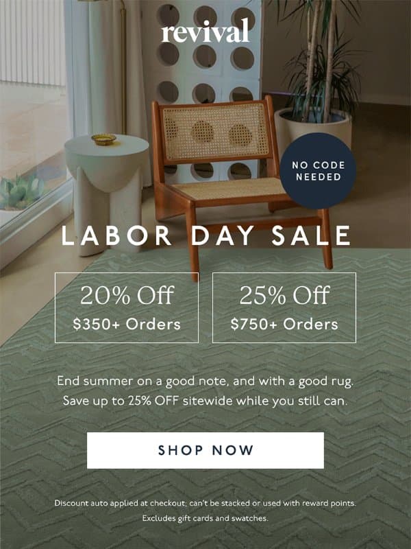 For a softer landing into fall email from Revival Rug