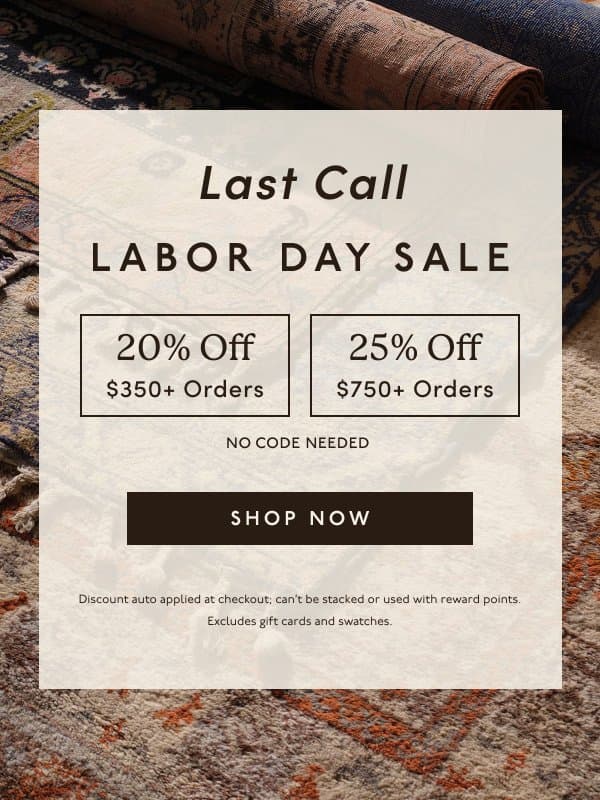 Last chance to get up to 25% off email from Revival Rug