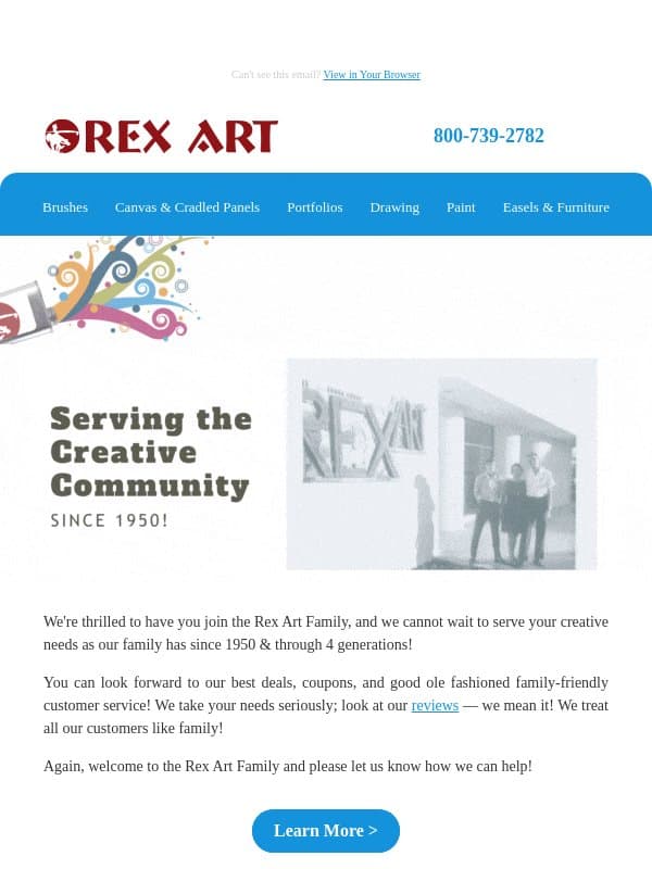 Welcome to the Rex Art Family π¨ email from Rex Art
