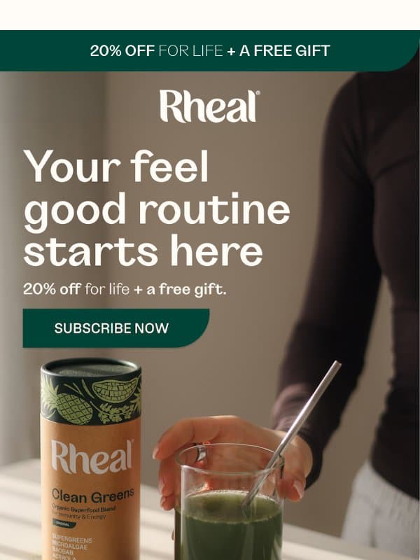 Natural power. No nonsense. email from Rheal