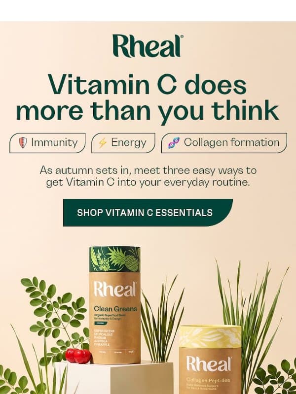 Your autumn Vitamin C upgrade email from Rheal