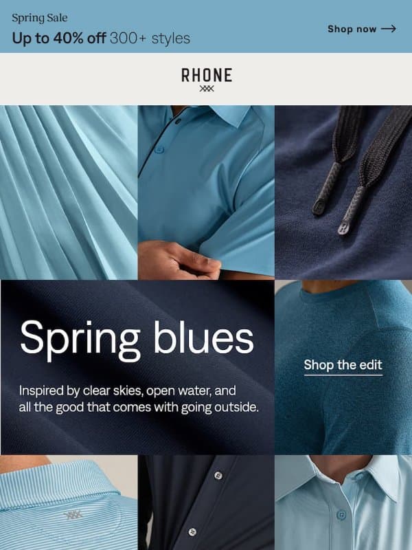 New: Spring blues email from Rhone