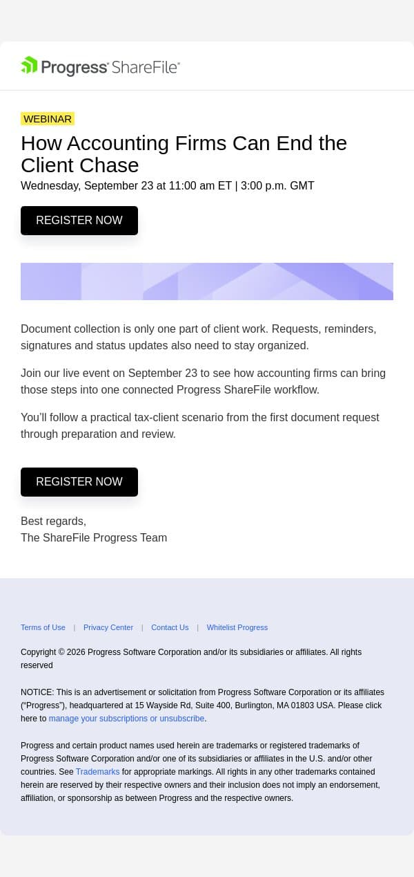 A better way to manage client document work email from RightSignature screenshot