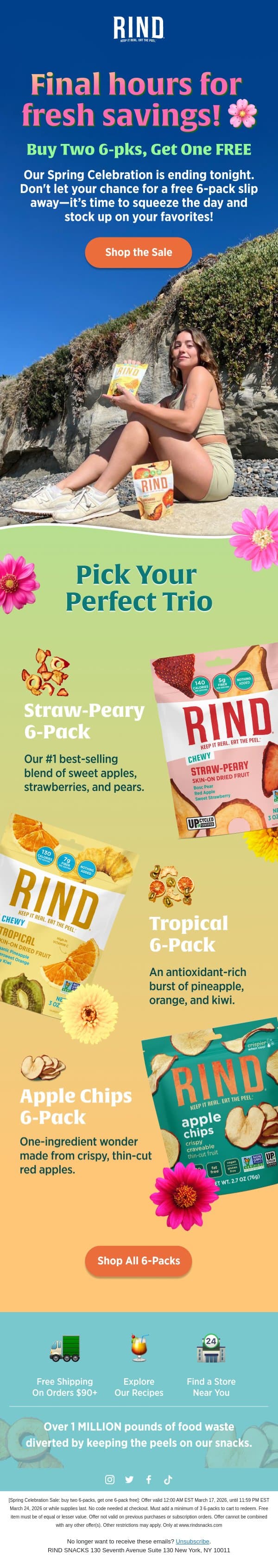 Don’t let these savings pear-ish! 🍐 email from RIND Snacks screenshot