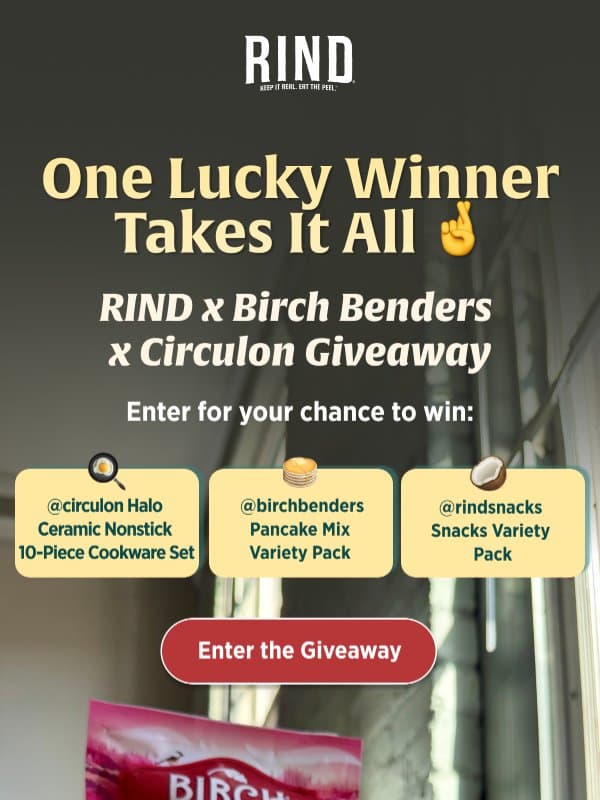 Wake up. It's GIVEAWAY TIME! ππ₯π« email from RIND Snacks