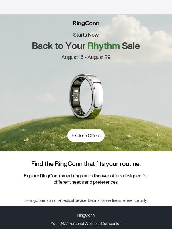 Back to Your Rhythm Sale Starts NowοΌ email from RingConn