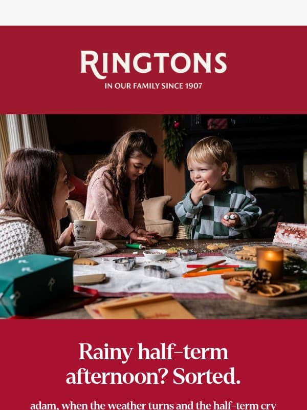 Aprons on, adam! email from Ringtons