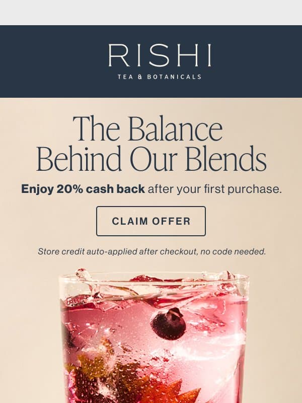 What goes into our blends? email from Rishi Tea & Botanicals