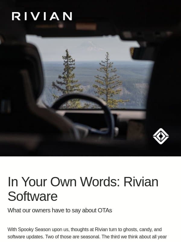 What’s your favorite Rivian update? email from Rivian