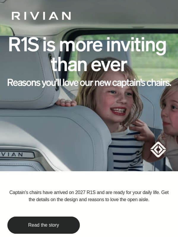 How captain's chairs change the whole cabin email from Rivian