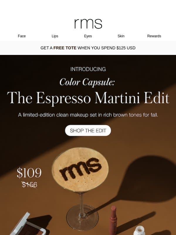 NEW! The Espresso Martini Edit email from RMS Beauty