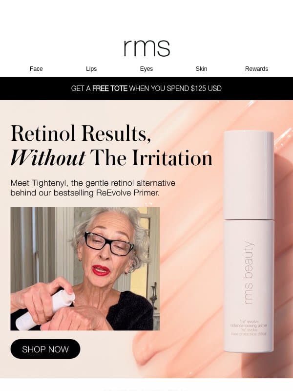 ReEvolve Primer Is Secretly Skincare email from RMS Beauty