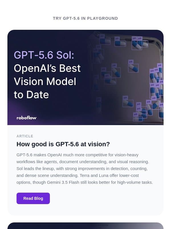 How good is GPT-5.6 at vision? email from Roboflow