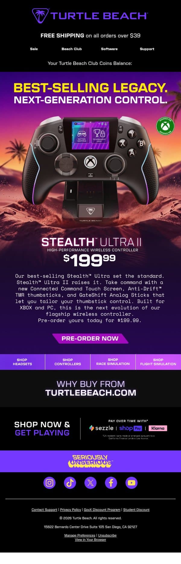 Our Best Selling Controller Meets A New Era of Control. email from ROCCAT screenshot