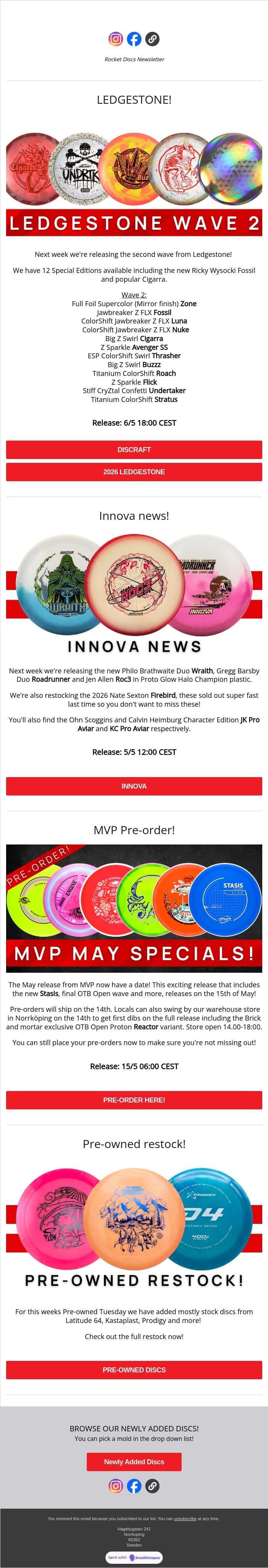Ledgestone Wave 2! - MVP Release date! ๐ email from Rocket Discs screenshot