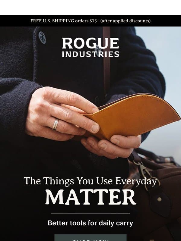 Upgrade What You Use Every Day email from Rogue Industries