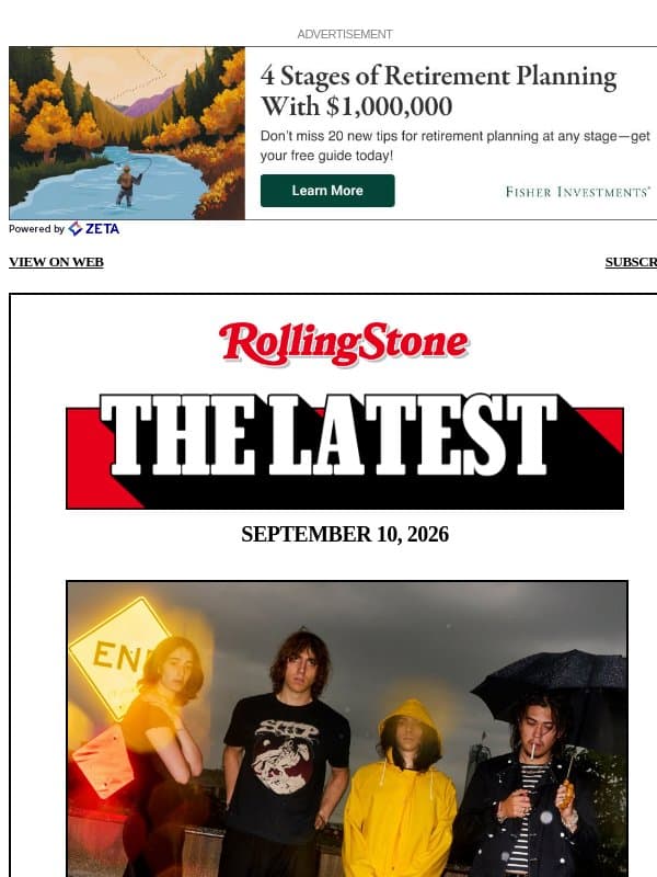 Geese Never Thought They’d End Up Here email from Rolling Stone