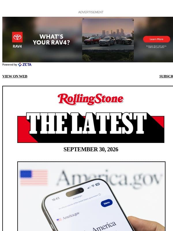 The White House’s AI Bot Is Going Through It email from Rolling Stone
