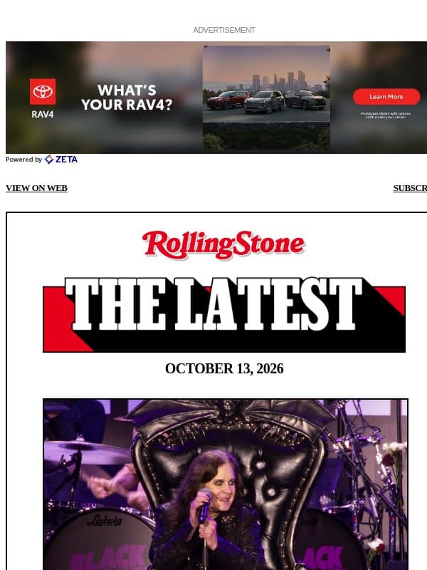 Sharon Osbourne Talks Ozzy's 'Back to the Beginning' Film email from Rolling Stone