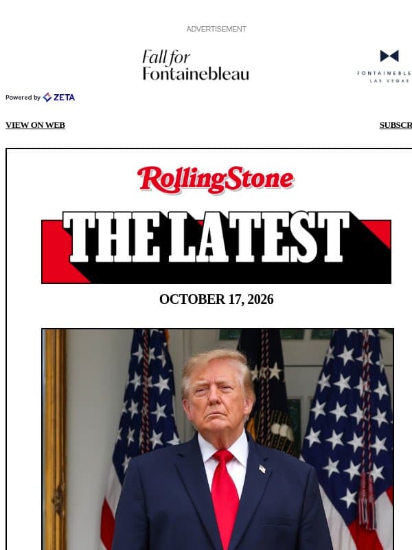Trump’s Diesel Deal With Russia Is Desperate Political Theater email from Rolling Stone