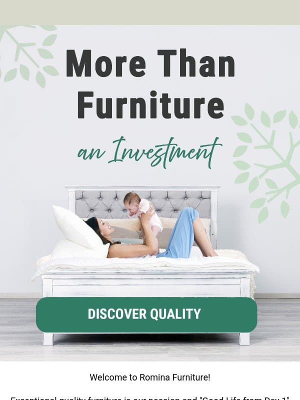 Welcome to Romina Furniture 💚 email from Romina Furniture