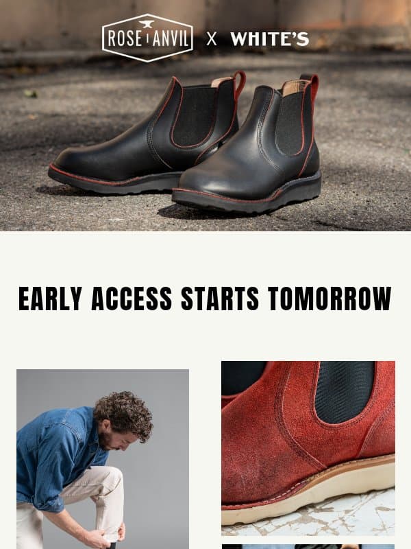 DROPPING TOMORROW The Perfect PNW Chelsea Boot email from Rose Anvil