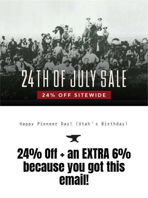 24+6% OFF 24th of July Sale starts NOW - EARLY ACCESS 🇺🇸🐝 email from Rose Anvil