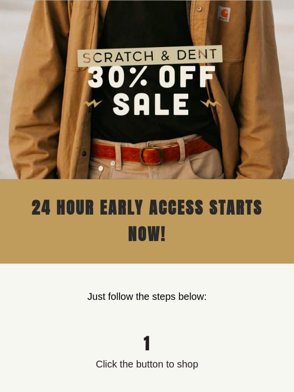 30% OFF Scratch & Dent starts NOW - EARLY ACCESS🤫 email from Rose Anvil