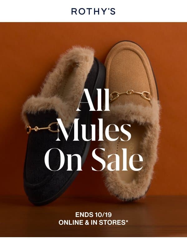 Wait–mules also on sale? email from Rothy's