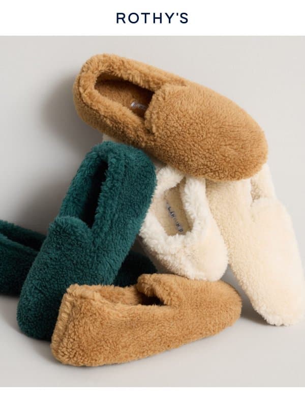 New slippers. Everyone wins. email from Rothy's