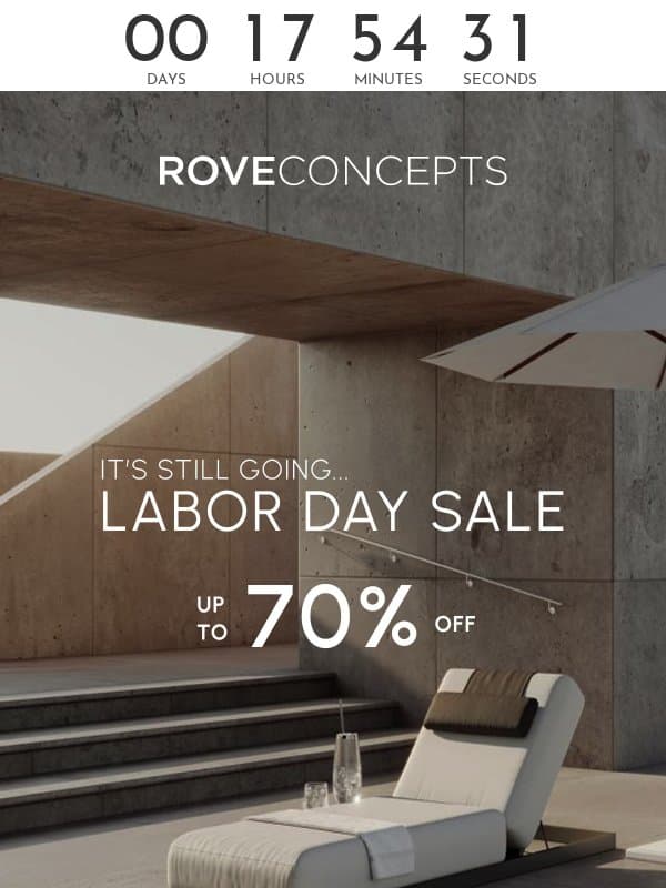 Some deals are better left a surprise. email from Rove Concepts