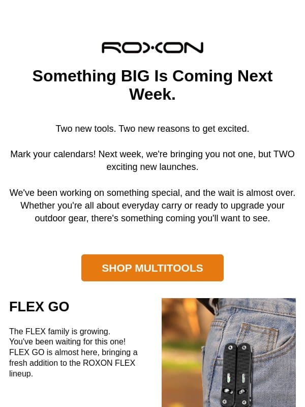 Stay Tuned for Our Upcoming Launch Week! email from ROXON